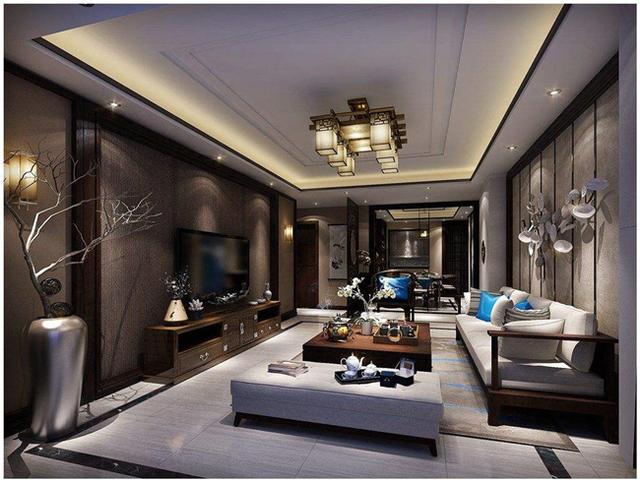 師傅在吊頂上加一圈線條，效果居然這么美