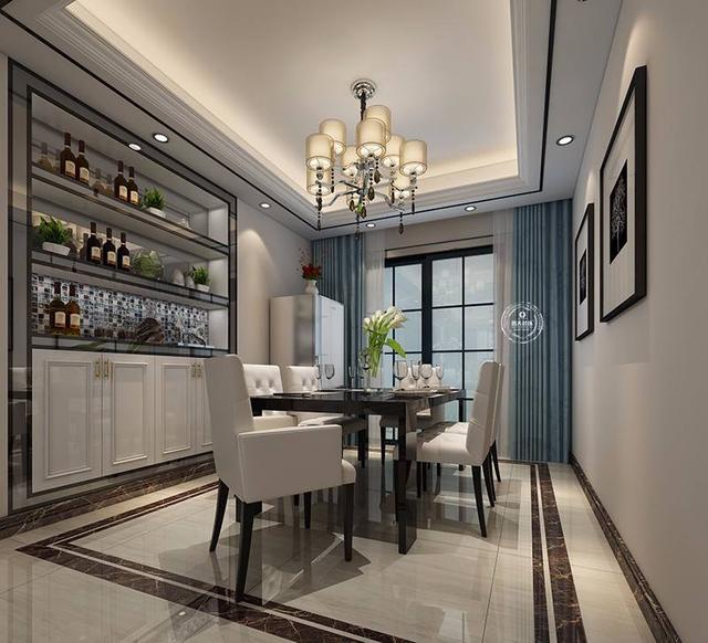 師傅在吊頂上加一圈線條，效果居然這么美