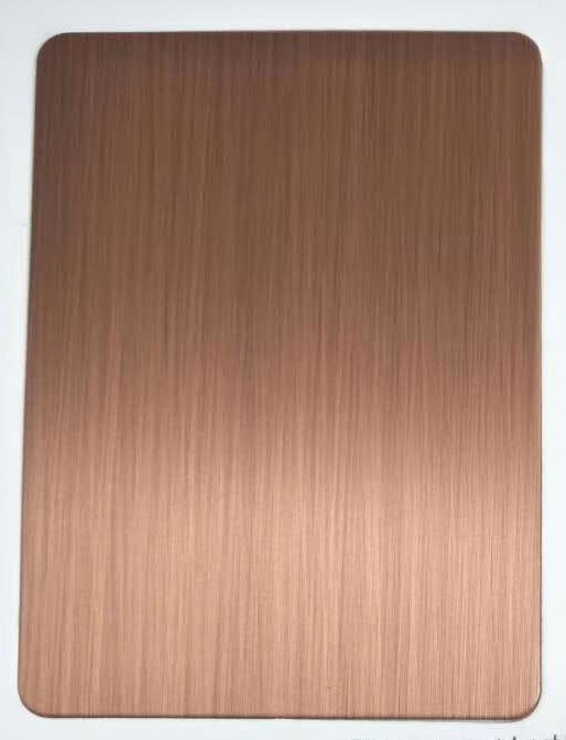 啞光紅古銅拉絲做舊不銹鋼板